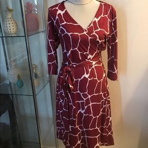 PattyBoutik  wrap dress 🌹🌹Giraffe print 🦒